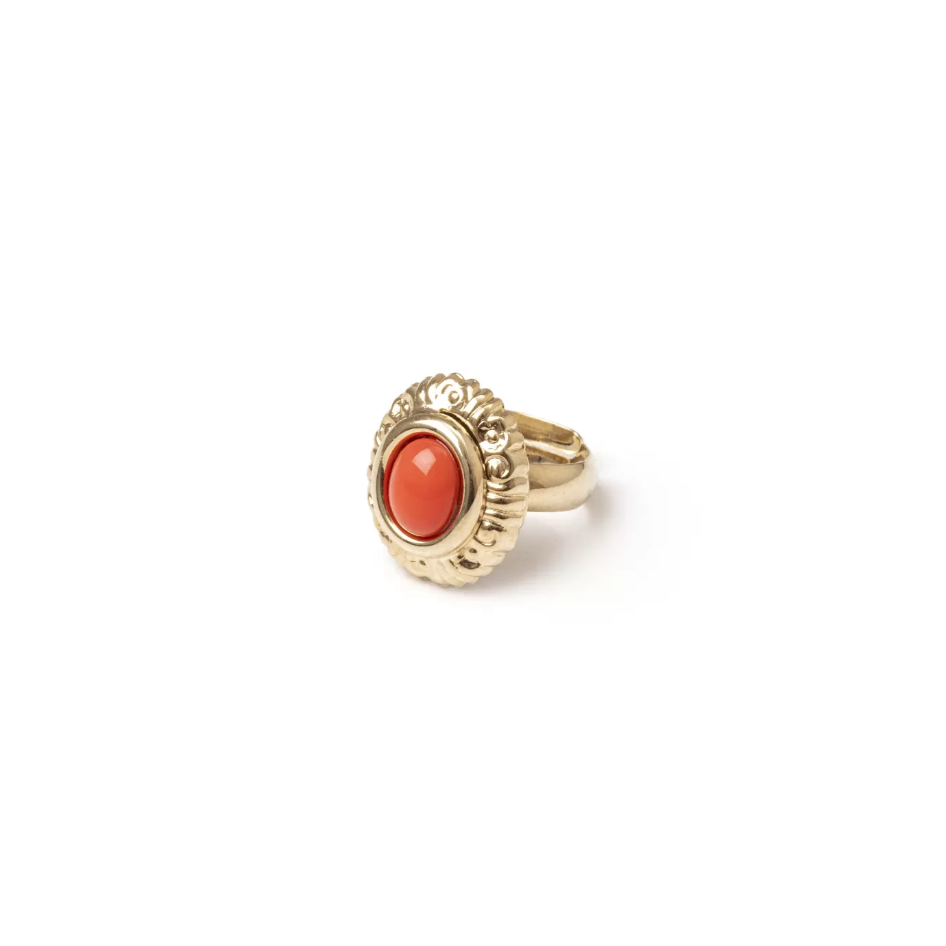 Anelli>Sodini Anello Con Cabochon In Cornice Magdalena Rosso