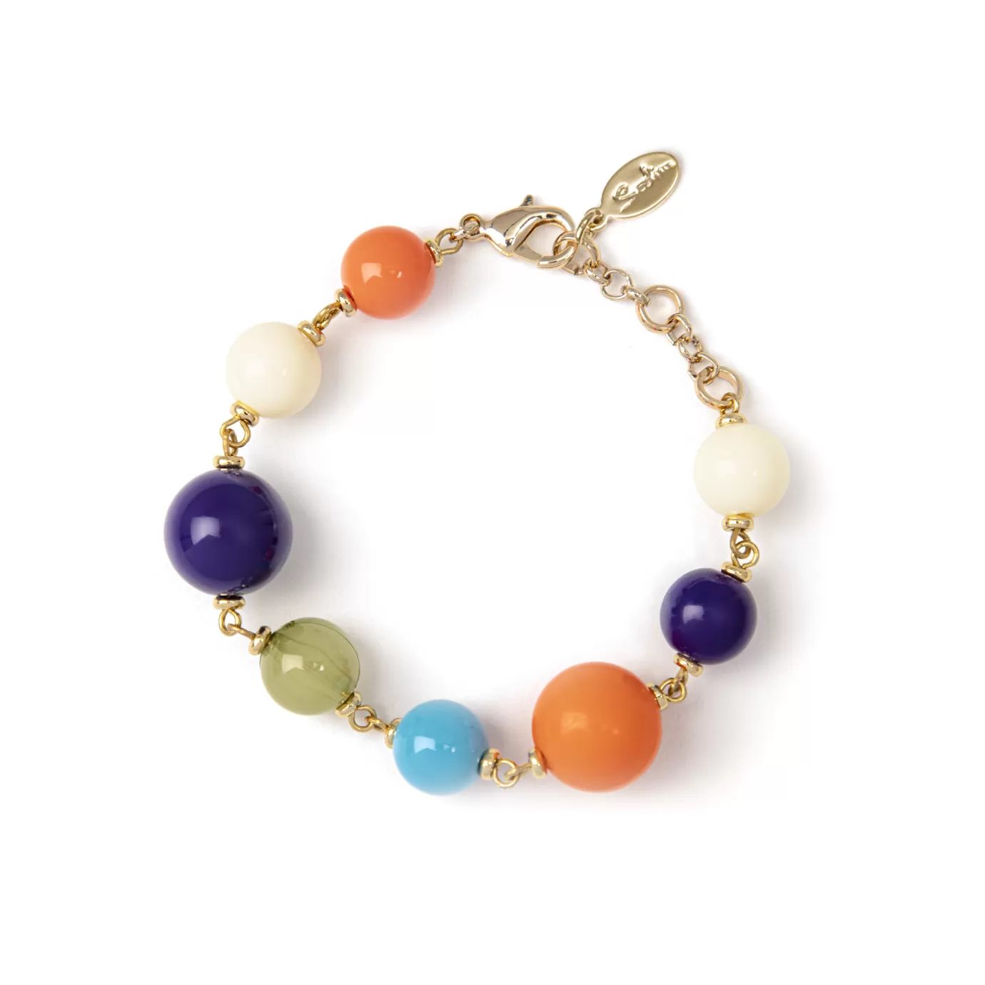 Regolabili>Sodini Bracciale Di Boule Variegate Bloom Multicolor