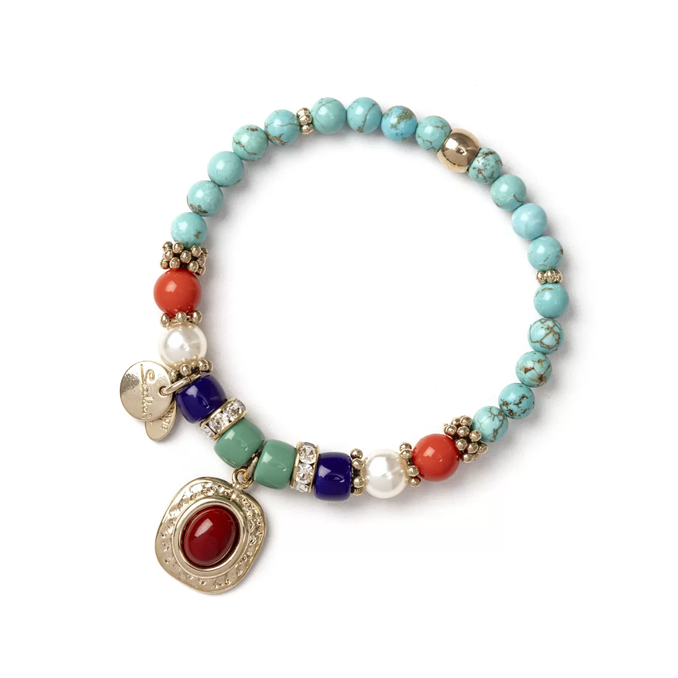 Elastici>Sodini Bracciale Elastico Con Charm Pendente Magdalena Multicolor