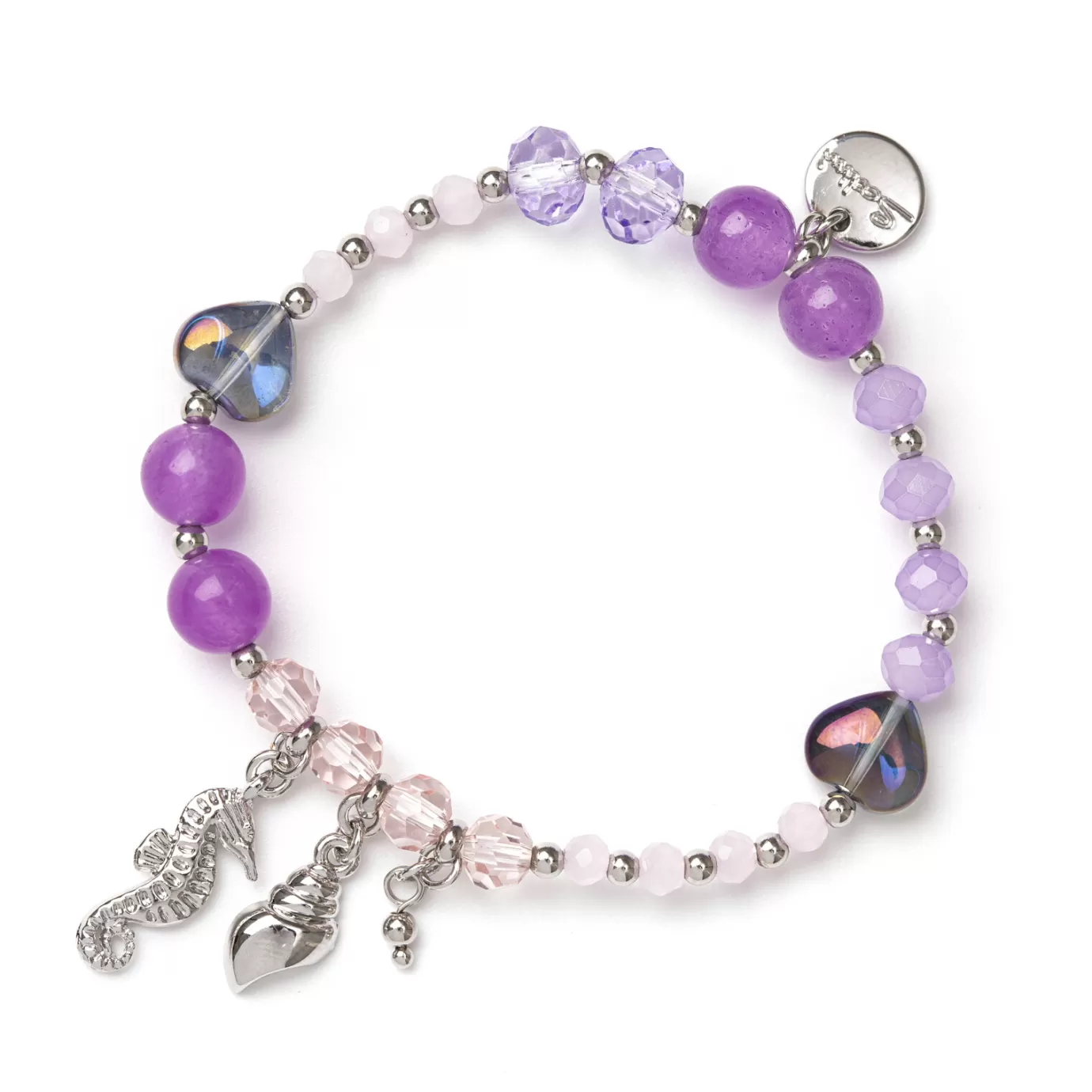 Elastici>Sodini Bracciale Elastico Cuori Ed Elementi Marini Bora Bora