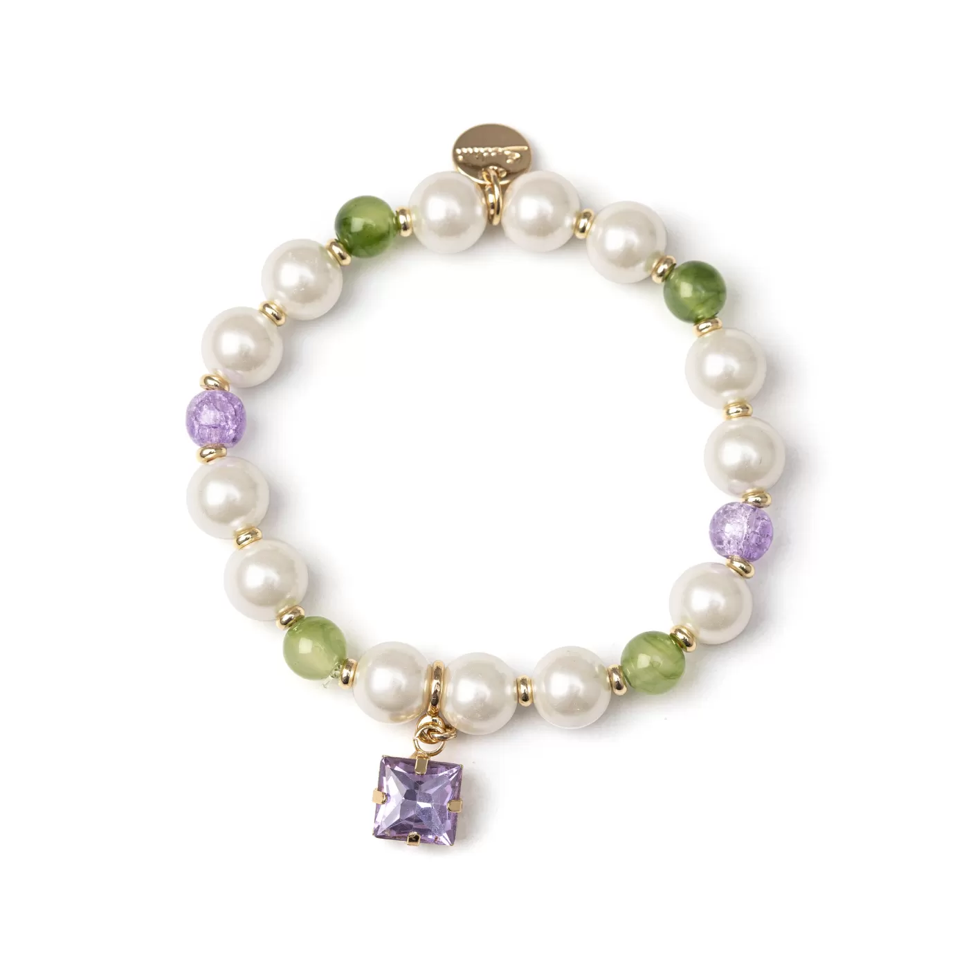 Perno>Sodini Bracciale Elastico Rugiada Verde E Viola