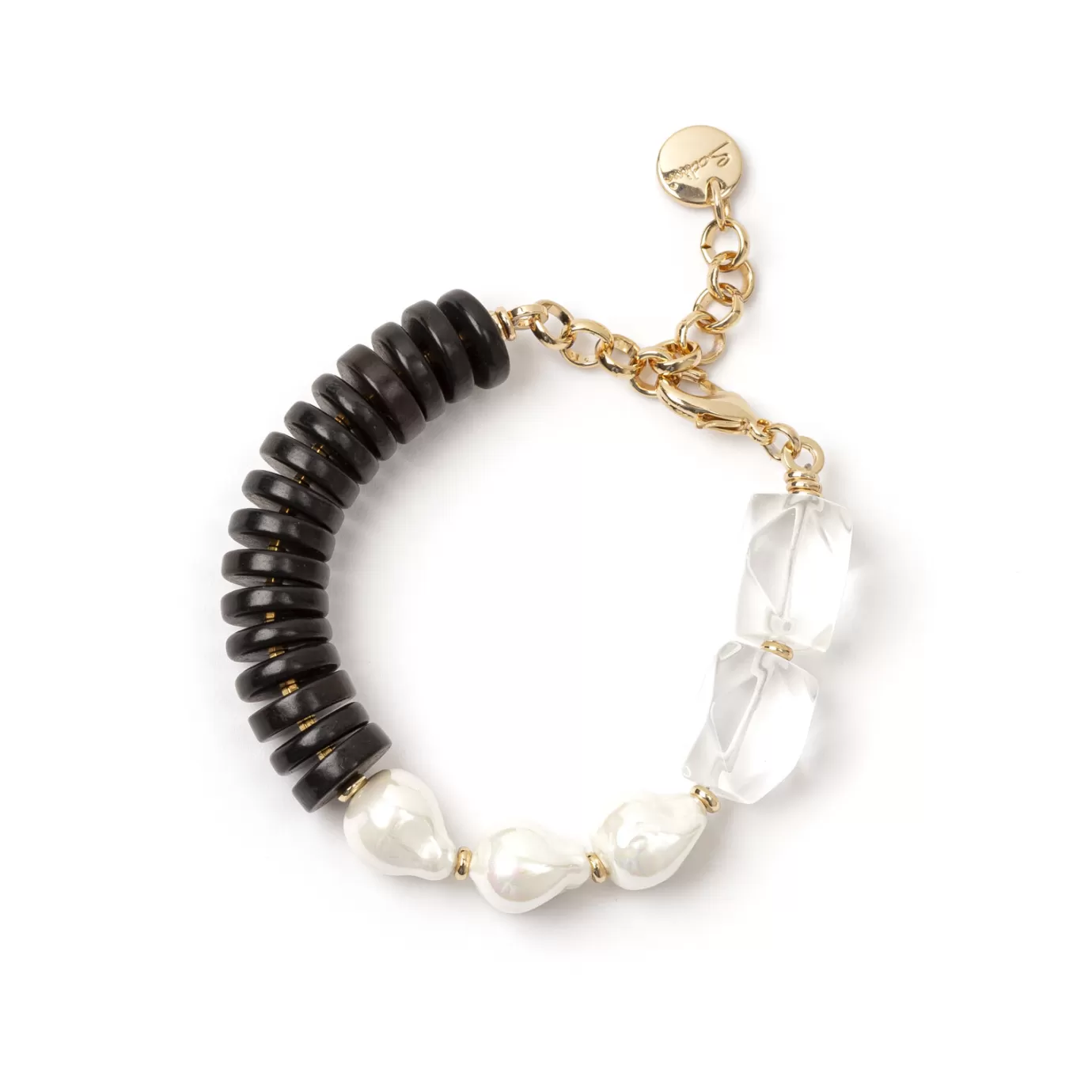 Regolabili>Sodini Bracciale Jane Bianco E Nero