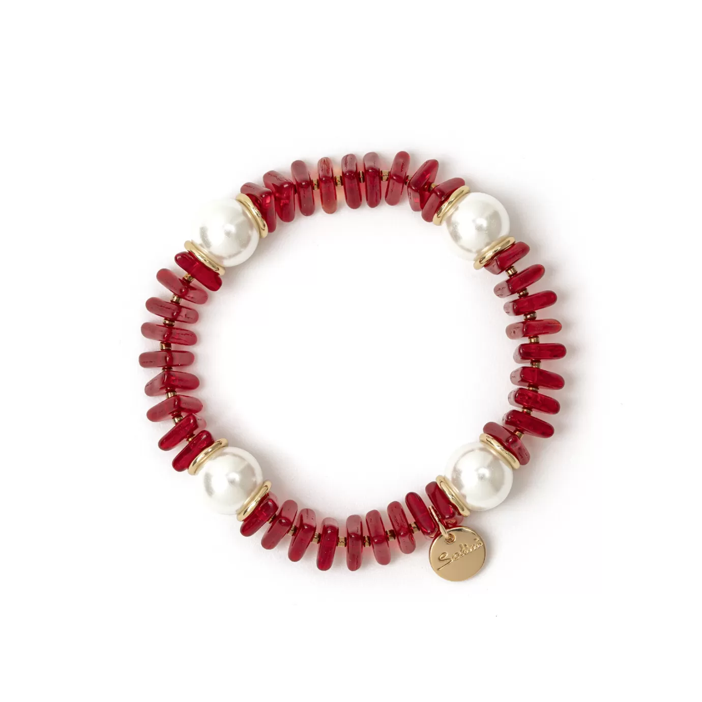 Elastici>Sodini Bracciale Jane E Perla Rosso